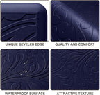 KMAT Kitchen Mat Cushioned Anti-Fatigue Waterproof Non-Slip Standing Mat Ergonomic Comfort Rug for Home,Office,Sink,Laundry,Desk 17.3" (W) x 28"(L),Blue
