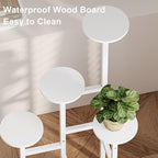6 Tier Corner Plant Stand Indoor Outdoor, Tall Large Plant Shelf for Multiple Plants, Tiered Flower Pot Holder, Metal Display Plant Shelves for Living Room, Balcony, Patio, Garden(White)GPS514W