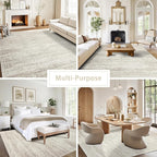 Washable Rugs 3x5 Area Rugs for Living Room,Bedroom- Non Slip Vintage Entryway Rug for Indoor Entry,Kitchen,Bathroom,Kids Girls Room,Home,Office,Ultra Soft Faux Wool Laundry Room Small Carpets
