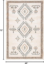 SAFAVIEH Kilim Collection Accent Rug - 4' x 6', Ivory & Black, Handmade Flat Weave Jute, Ideal for High Traffic Areas in Entryway, Living Room, Bedroom (KLM762A)