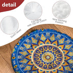 Mandala Meditation Cushion, Boho Meditation Mat, Meditation Pillows for Sitting on Floor, Cushions for Sitting in Home and Outdoor, Round Floor Pillows Cushion Seating for Yoga Accessories 22'' X 22''