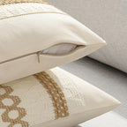 MIULEE Set of 2 Neutral Boho Decorative Pillow Covers 16x16 Inch Farmhouse Rustic Couch Throw Pillows Modern Cotton Cushion Covers Retro Cute Macrame Woven Spring Home Decor for Bed Sofa Chair