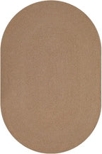DEXI Oval Easy Jute Rug 5x8, Braided Woven Rustic Rugs No Shed, Neutral Area Carpet Mat for Outdoor Patio Dining Living Room Farmhouse, Tan Brown