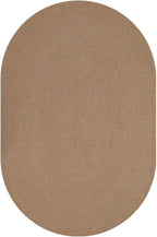 DEXI Oval Easy Jute Rug 6x9, Braided Woven Rustic Rugs No Shed, Large Neutral Area Carpet Mat for Outdoor Patio Dining Living Room Farmhouse, Tan Brown