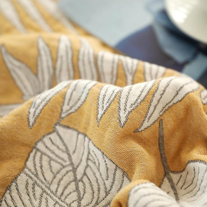 Boho Throw Blanket for Bed 100% Cotton Ultra Soft Rustic Quilt Fall Blanket Floral Printed Farmhouse Decor Bed Blankets,80"×90" All Season Rustic Throw for Sofa Couch Chair