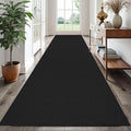 EARTHALL Runner Rug 3x16 Ft Washable Runners for Hallways Extra Long Woven Non Slip Entryway Runner Braided Kitchen Runner Indoor Outdoor Carpet Runners for Hotels, Hall, Stair, Black/Grey