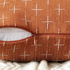 MIULEE Pack of 2 Decorative Burlap Linen Throw Pillow Covers Modern Farmhouse Pillowcase Rustic Woven Textured Cushion Cover for Sofa Couch Bed 18x18 Inch Rust