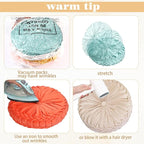 Yerliker 6 Pcs Floor Pillow Cushions 15inch Round Velvet Throw Pillows Colorful Flexible Cushions Alternative Pillows for Couch Chair Living Room Bedroom Home Office Decor(Saffron Yellow Color)