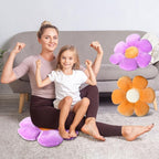 Reginary 4 Pcs Flower Floor Pillows Cute Plush Flower Throw Pillows Daisy Floor Seat Cushion Chair Pads for Back to School First Day of School for Sofa Couch Bed Decor(15 Inch,Bright Color)