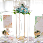 Gold Metal Cube Vase Stand for Wedding Centerpieces, 31.5in Tall, 10 Pcs
