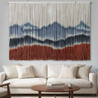 Tiamon Boho Wall Decor - 59''W x 35.4'' L Macrame Wall Hanging Dip-Dye Large Tapestry Art for Home Bathroom Farmhouse Bedroom Living Room Office Natural Modern Rustic Decoration