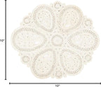 SAFAVIEH Area Rug 10' Round - Natural Fiber Collection - Large - Ivory, Handmade Jute, Decorative Boho Floral Design (NF360B)