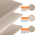 Kitchen Mat, Cushioned Thick Floor Comfort Mat, with Non-Slip Bottom, Waterproof & Stain Resistant & Easy Clean, Standing Desk Mat for Kitchen, Sink, Office (17.3''x60'', Khaki)