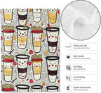 Cute Noodle Ramen Cup Throw Blanket - 40x50in,Ultra Soft, Cozy Lightweight Flannel,Japanese Cuisine Smiling Face Blankets - Gifts for Kids & Food Lovers,for Couch Home Living Room Decor
