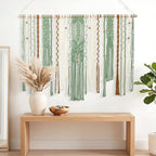 MEIVINES Macrame Wall Hanging Large Wall Art Handmade Woven Tapestry Boho Tapestry Macrame Wall Decor Art Home decoration for Living Room Bedroom Apartment Dorm Wedding Party 38" x 29"
