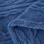 YUSOKI Twin XL Blanket Single Layer,Weight(3.1lb),370GMS-3D Stylish Design for Gift Home Decor (Washed Blue,65"x90")