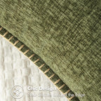 MIULEE Pack of 2 Couch Throw Pillow Covers 12x20 Inch Olive Green Farmhouse Decorative Pillow Covers with Stitched Edge Soft Chenille Solid Dyed Spring Pillow Covers for Sofa Bed Living Room
