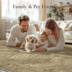 GENIMO Runner Rug 2x5 Non Slip Machine Washable Hallway Runner Rug, Low Pile Lightweight Rugs for Entryway, Hallway, Kitchen and Corridor, Tan Brown