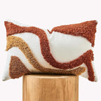 lifein 12x20 Pillow Covers-Lumbar Pillow Covers Boho Couch Pillows Embroidered Decorative Accent Pillows Mid Century Textured Pillowcases for Couch Sofa Living Room Bed Home Decor (Burnt Orange)