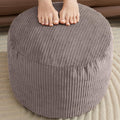 Pouf Ottoman Foot Stools with Foam Small Ottoman for Living Room Corduroy Ottomans Pouf 26x18in Foot Rest for Chair Brown Hassocks and Ottomans