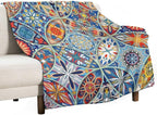 Boho Floral Throw Blanket Colorful Bohemian Mandala Blanket for Sofa Bed Couch Chair Or Dorm 60"x80"
