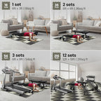 bemaxx Gym Mats Set - 18 pcs EVA Interlocking Foam Floor Tiles (12.6"x12.6"x0.4") 18sqft Protective Gym Flooring Sports Home Workout Exercise Mats Puzzle Garage Fitness Play-Room Pool Treadmill Bike