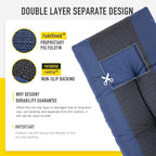 SUNROX LokGrip Non Slip Tufted Memory Foam Bench Cushion, FadeShield Water Resistant Durable Thicken Outdoor/Indoor Bench Seat Pads 54x16x4 inch, Navy