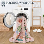 Lahome Floral Kitchen Runner, 2X6 Washable Runner Rug Non-Slip, Ultra-Thin Soft Hallway Rug Stain Resistant Boho Carpet for ‎Bedroom Laundry Bathroom Flore, Light Pink