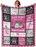 Raccoon Blanket Gifts for Women, Funny Stuffed Animal Throw Blanket, Best Birthday Gift for Kids Girls Adults 60"X50"