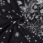 Neasow Bohemian Tapestry Wall Hanging,Black and White Floral Tapestry with Dotted Daisy Medallion Print Bedroom Boho Hippie Home Decor, 70×90 inches