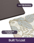 DEXI Kitchen Mats for Floor, 17x59, Cushioned Standing Mat Anti Fatigue, Waterproof Comfort Floral Padded for Laundry Room Office, Blue