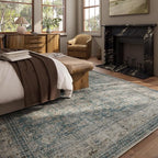 10x12 Large Rugs for Living Room: Washable Living Room Rug Stain Resistant Non Slip Distressed Vintage Carpet Low Pile Faux Wool Soft Rugs for Bedroom Farmhouse Dining Room Kids Playroom Nursery