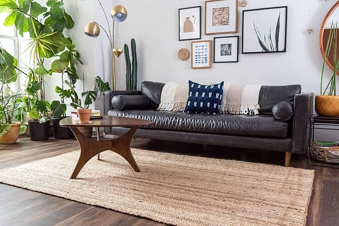 Unique Loom Braided Jute Collection Area Rug - Dhaka (3' 3" x 5' 1" Rectangle, Natural)