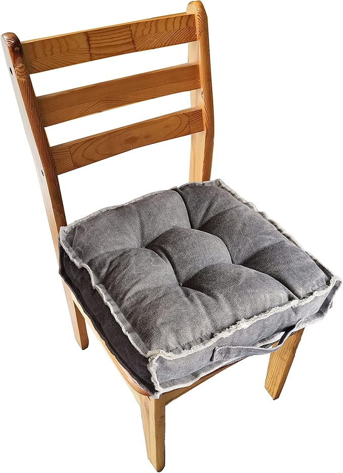 Square Thick Floor Seating Cushions,Solid Thick Tufted Cushion Meditation Pillow for Sitting on Floor,Tatami Pad for Guests or Kids Reading Nook, oga Living Room Sofa Balcony Outdoor(Darkgray)