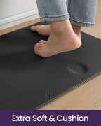 DEXI Kitchen Floor Mats Cushioned Anti Fatigue, 23x71, Large Wide Standing Runner Rug Waterproof, Comfort Memory Foam Padded for Front Sink Laundry, Black