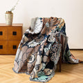 Boho Throw Blanket, 100% Handwoven Cotton Southwestern Farmhouse Floral Decor Reversible Blanket, All Season Throw for Sofa Bed Tapestry Outdoor Camping Picnic. 71″×134″