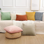Simmore Decorative Spring Valentine’s Day Throw Pillow Covers 18x18 Set of 2, Soft Plush Flannel Double-Sided Fluffy Couch Pillow Covers for Sofa Living Room, Pink