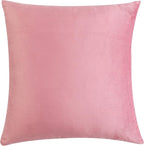 NiNi ALL Decorative Throw Pillow Covers Velvet Soft for Couch Sofa Bedroom Living Room Outdoor Pack of 2 18x18 Inch Pink