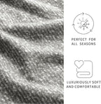 BOURINA Throw Blanket Soft Lightweight Cozy Throw for Bed Couch Decorative Blanket, Light Grey 50" x 60"