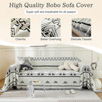 ROOMLIFE Couch Cover Blanket Loveseat Sofa Cover 2 Seat Sofa Slipcover Washable Chenille Sectional Couch Covers for 3 Cushion Couch Sofa Living Room Furniture Protector for Dogs, White 71"x118"