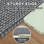 EARTHALL Woven Runner Rug 2x8 Ft Washable Runners for Hallways Cotton Non Slip Rubber Backed Kitchen Runner Braided Indoor Floor Carpet for Entryway, Hallway, Kitchen, Bedroom, Dark Gray