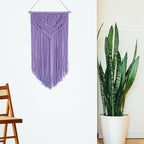 Winterdemoon Macrame Wall Hanging Boho Woven Tapestry Home Decor Purple