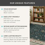 Dark Green Vintage Living Room Rug 9x12 - Boho Unique Floral Victorian Decor, Washable Low Pile Non-Slip Extra Large Area Rugs for Dining Under Table Bedroom