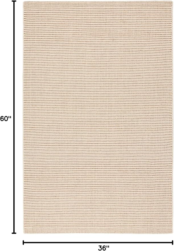 Dash and Albert Haverhill Cotton Area Rug - 3' x 5' Neutral Solid Handwoven Accent Rug - Durable, High Traffic Areas Hallway, Living Room, Stairs, Bedroom