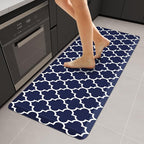 WISELIFE Anti Fatigue Floor Mat - 4/5 Inch Thick Kitchen Mat Non Slip Waterproof Heavy Duty Ergonomic Comfort Mat Durable for Home, Office, Sink, Laundry,(22" x 54", Blue)