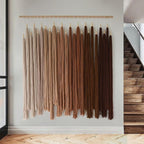 IOWER Macrame Wall Hanging Yarn Fiber Wall Art Beaded Tassel Home Decor for Bedroom Living Room 39" W x 45" L