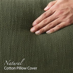 Kevin Textile 14x36 Inch Long Lumbar Pillow Cover 1 Pack Boho Fringe Decorative Rectangle Cushion Case with Tassels Neutral Cotton Woven Textured Farmhouse for Living Room Couch Sofa Bed, Olive Green