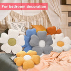 6 Pcs Flower Shaped Pillows Daisy Floor Throw Pillows 15 Inch Flower Seat Cushion for Reading Sofa Couch Bed Decor for Back to School First Day of School(Light Color)