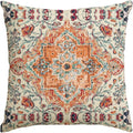 AVOIN colorlife Boho Aesthetic Throw Pillow Cover, 18 x 18 Inch Bohemia Ethnic Style Carpet Pattern Farmhouse Cushion Case for Sofa Couch