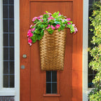 Domensi 15.5 x 10 x 7.5 Inch Front Door Basket Woven Wall Hanging Basket Hanging Storage Decor Farmhouse Decor Crafting DIY for Front Door(15.5 x 10 x 7.5 Inch,Classic Style)